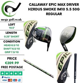 Callaway Epic Max Driver / 10.5 Degree / Hzrdus Smoke iM10 5.5 50g Regular