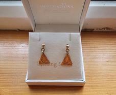 9ct Solid Gold Celtic Triangle Earrings