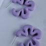 Lilac Silhouette Five Petal Flower Earrings Image 5