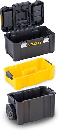 STANLEY Essential Rolling Workshop Toolbox, 3-in1 Stackable Units, Portable Tool Solution, STST1-80151