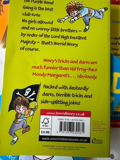 Horrid Henry by Francesca Simon Bundle of four books Paperbacks