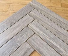 herringbone wood floor