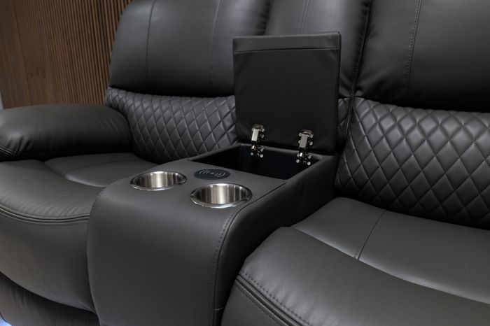 Rita 3+2 Dark Grey Electric Leather Recliner Sofa
