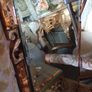 Vintage wall mirror with marble shelf Image 2