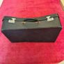 Vintage Mid-Century Black Rexine Suitcase Image 7