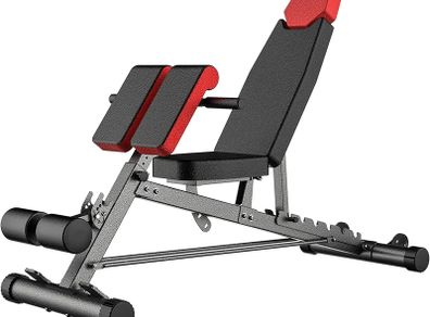 Multi-Functional FID Weight Bench for Full All-in-One Body Workout Hyper Back Extension, Roman Chair, Adjustable Ab Sit up Bench, Incline Decline Bench, Flat Bench