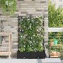 Garden Planter 2 pcs Black 80 x 40 x 125.5 cm Steel Image 2
