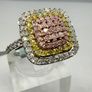 Gold 9K (375) Tri Colour Gold SGL Certified Natural Pink Diamond, Natural Yellow Diamond & Natural White Diamond Image 2