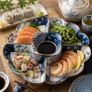 Vintage Japanese Lazy Susan Snacks Serving Platter Tray Image 4