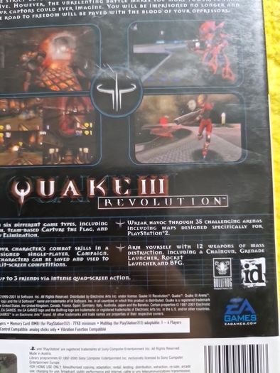 Quake III 3 Revolution PlayStation2 Ps2 Games Original