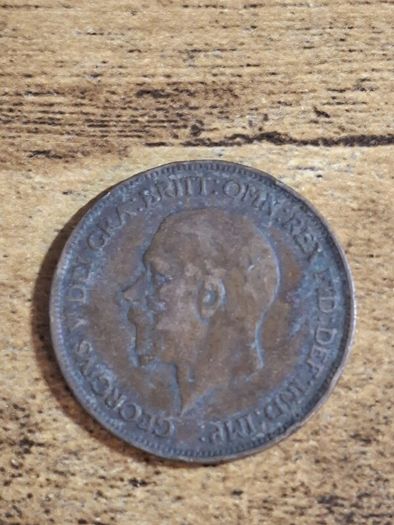 Great Britain UK 1928 One Penny George V Coin - free standard postage