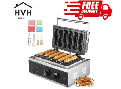 Commercial Waffle Stick Maker Waffle Baker Hot Dog Waffle Iron 1500W