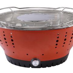 Yard Force Portable Charcoal Barbecue with Built-in Fan and USB Connection and Carry Bag
