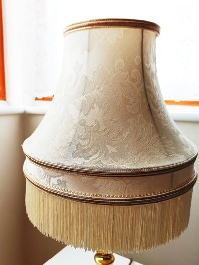 Vintage brass table lamp with original lamp shade by Endon Lighting Leeds  height 51cm