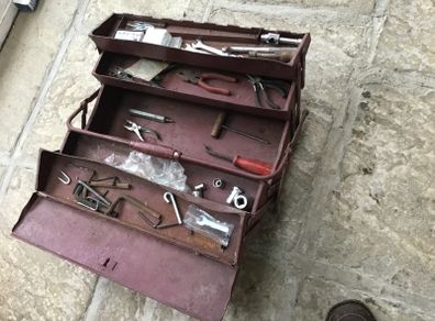 Tool box of unwanted tools
