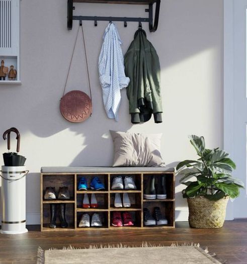Shoes Cupboard Storage With Cushion - Free Delivery