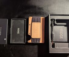 Ridge Wallet - Natural Leather with Cash Strap + Added Coin Tray