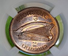 Proof 1928 1d PENNY Freestate High grade Registered post included Read description