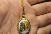 Vintage Horses Scene Necklace.