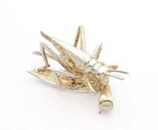925 Sterling Silver Grasshopper Pendant