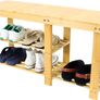 Bamboo Shoe Rack Bench 3 Tier Entryway Shoe Storage Organizer Shelf MULTIPLE COLOURS AVAILABLE (FREE POSTAGE) Image 5