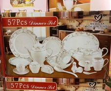 Brand New 57-Pieces Banquet Dinnerware Set, Luxury Tableware Dining Service.