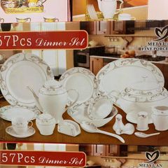 Brand New 57-Pieces Banquet Dinnerware Set, Luxury Tableware Dining Service.