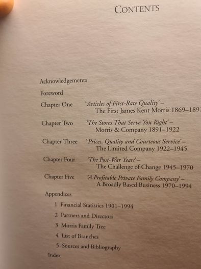 Morris & Company.  A Family  Business 1869- 199e. Hardback C/w Dustjacket.  In Very Good Condition.