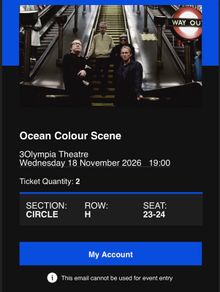 Ocean Colour Scene | 3Olympia | Wed 18th November 2026