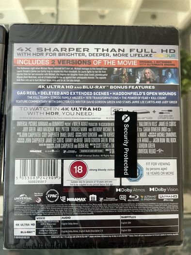 Halloween Trilogy 4k NEW (3 discs)