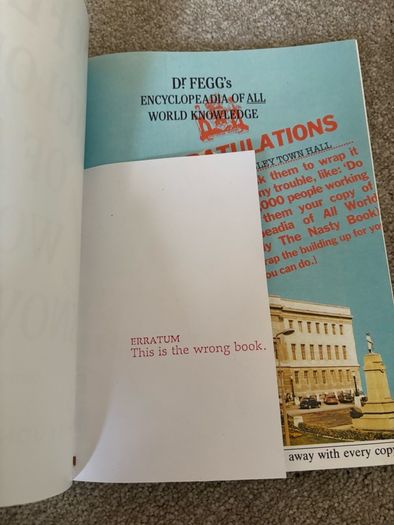 Dr. Fegg's Encyclopaedia of All World Knowledge Book signed by Michael Palin