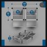 New Vonia Double Washing Machine & Tumble Dryer Pedestal with 2 Drawers White Image 2