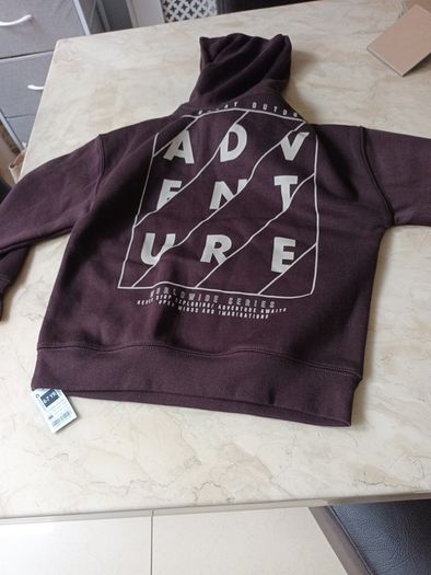 Dunnes Stores  Brown Print Hoodie.  B.N.W.T Age - 6-7 Years.