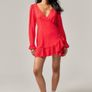 URBAN OUTFITTERS Light Before Dark Red Polka Dot Wrap Dress Size S! Image 2