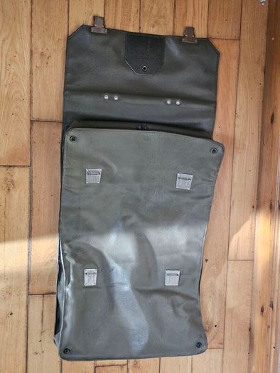 Vintage Swiss Army Military Issued Heavy Duty Tri-fold Document Bag or Messanger Bag Collectable Militaria