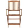Folding Garden Chairs 6 pcs Solid Acacia Wood Image 6