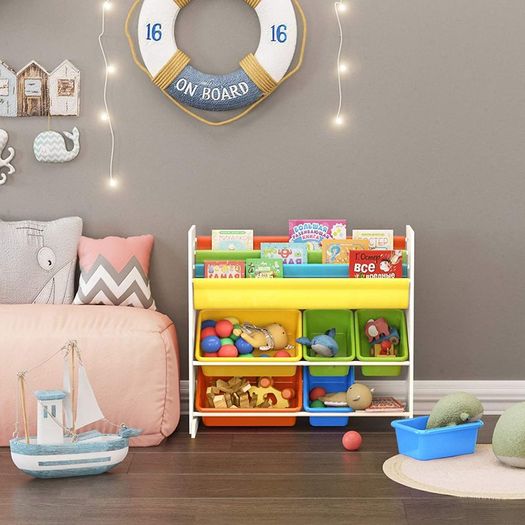New Wooden Children Book Toy Storage Boxes Organizer - FREE P&P