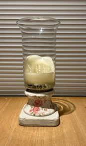 Glass Hurricane Candle Holder