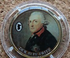 Frederick the Great | The old Fritz | enamel portrait coin