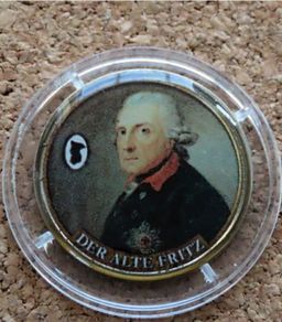 Frederick the Great | The old Fritz | enamel portrait coin