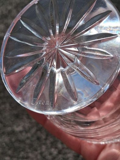 Tyrone Crystal Cut Glass Milker and Sugar Bowl