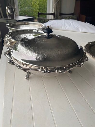 Silver plated trays & dishes