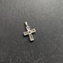 Solid silver crystal cross Image 3