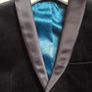 Boys Black Velvet Jacket with Silk Trim, Black Trousers and Dickey Bow Image 9