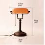BRAND NEW Retro vintage frosted amber glass shade decor table lamp Image 2