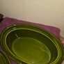 Mid Century Olive Green Ceramic Casserole Dish Image 6