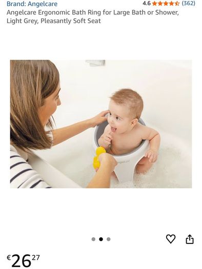 Angel care bath seat