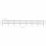 Garden Fence with Hoop Top Steel 11.9x1.2 m Black Image 5