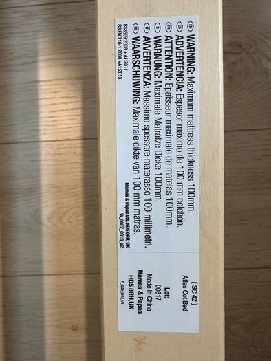 Mamas and papas atlas cot bed