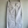 Stradivarius white denim midi skirt with front slit size 12 Image 5